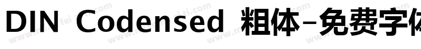 DIN Codensed 粗体字体转换